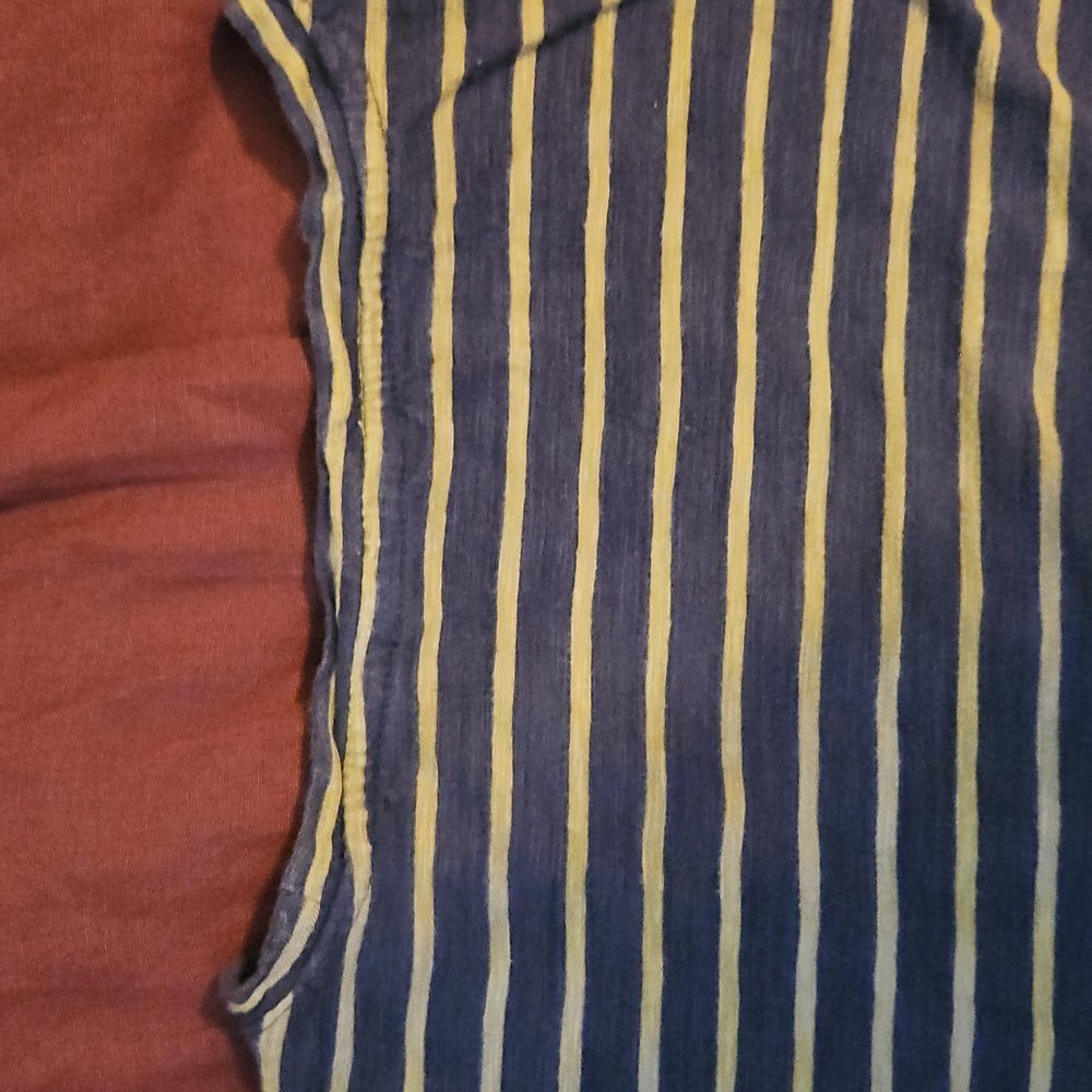 Lucky Brand Navy and Beige Striped Top - Picture 6 of 6